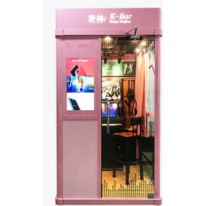 karaoke Ktv booth(including Ad.screen) pink color